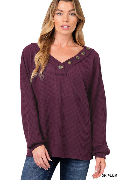 Dark Purple Comfy vneck  Top size medium