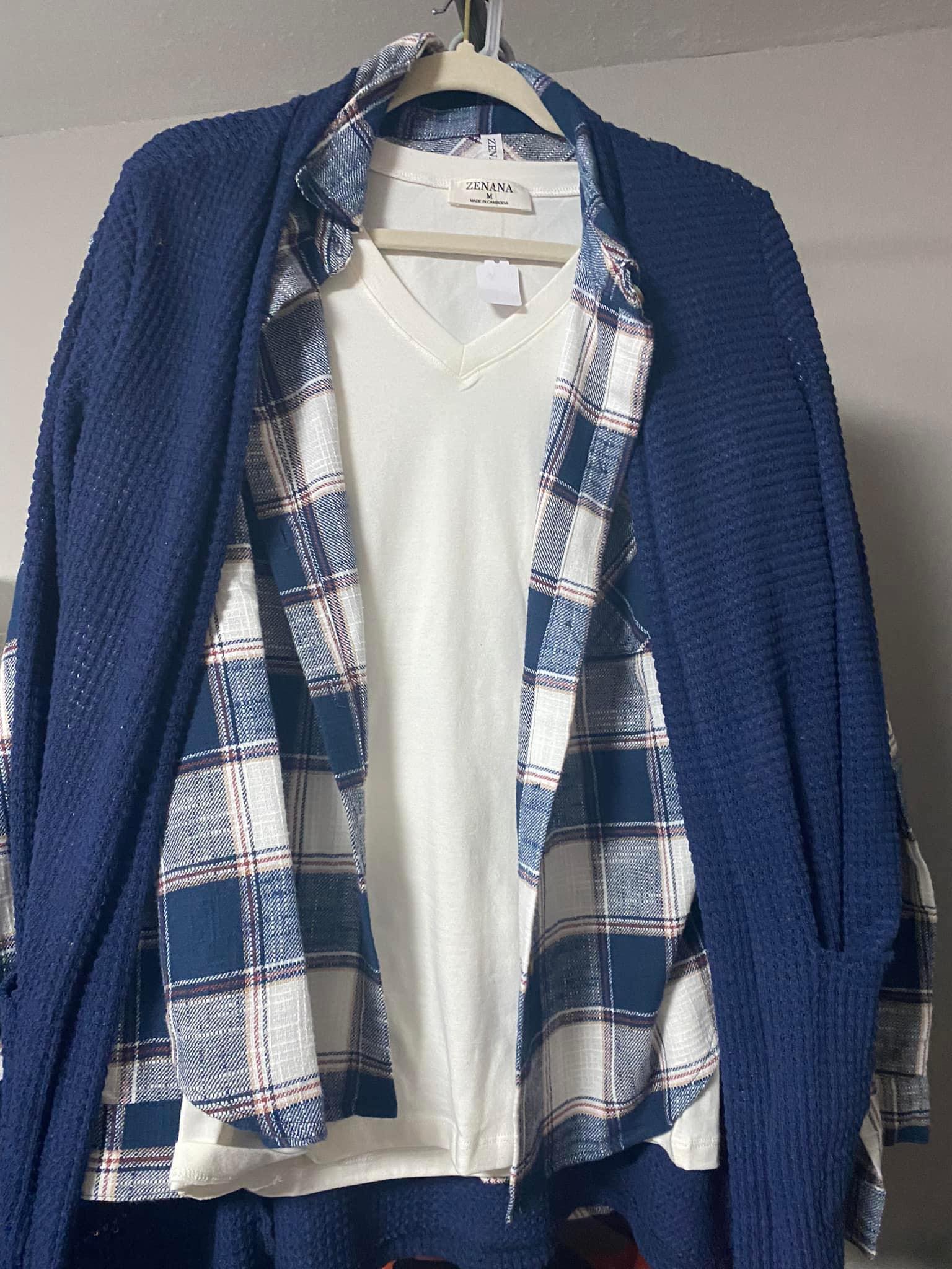 Blue Flannel Shirt - small last one!