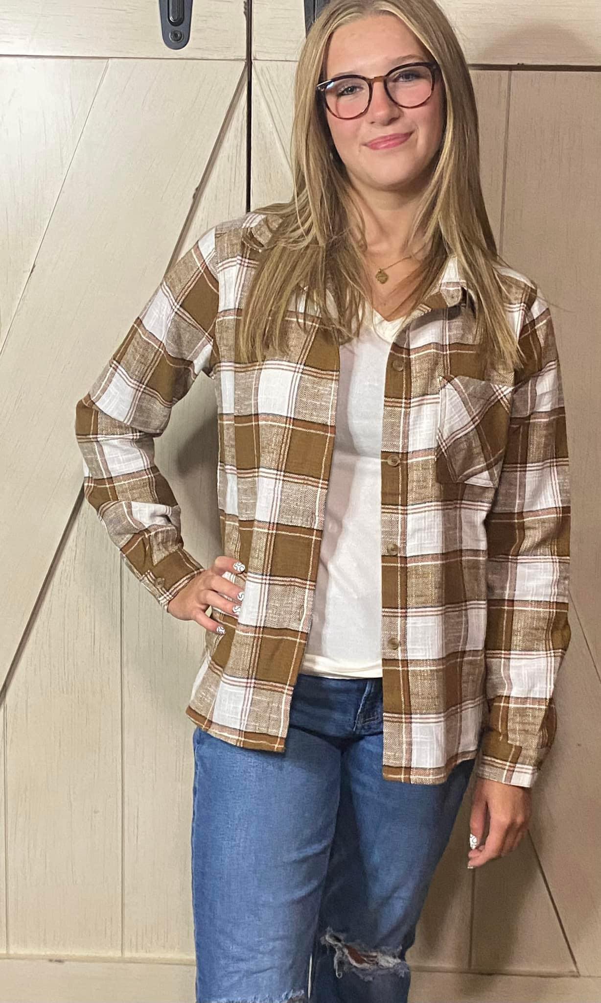 Tan Flannel Shirt